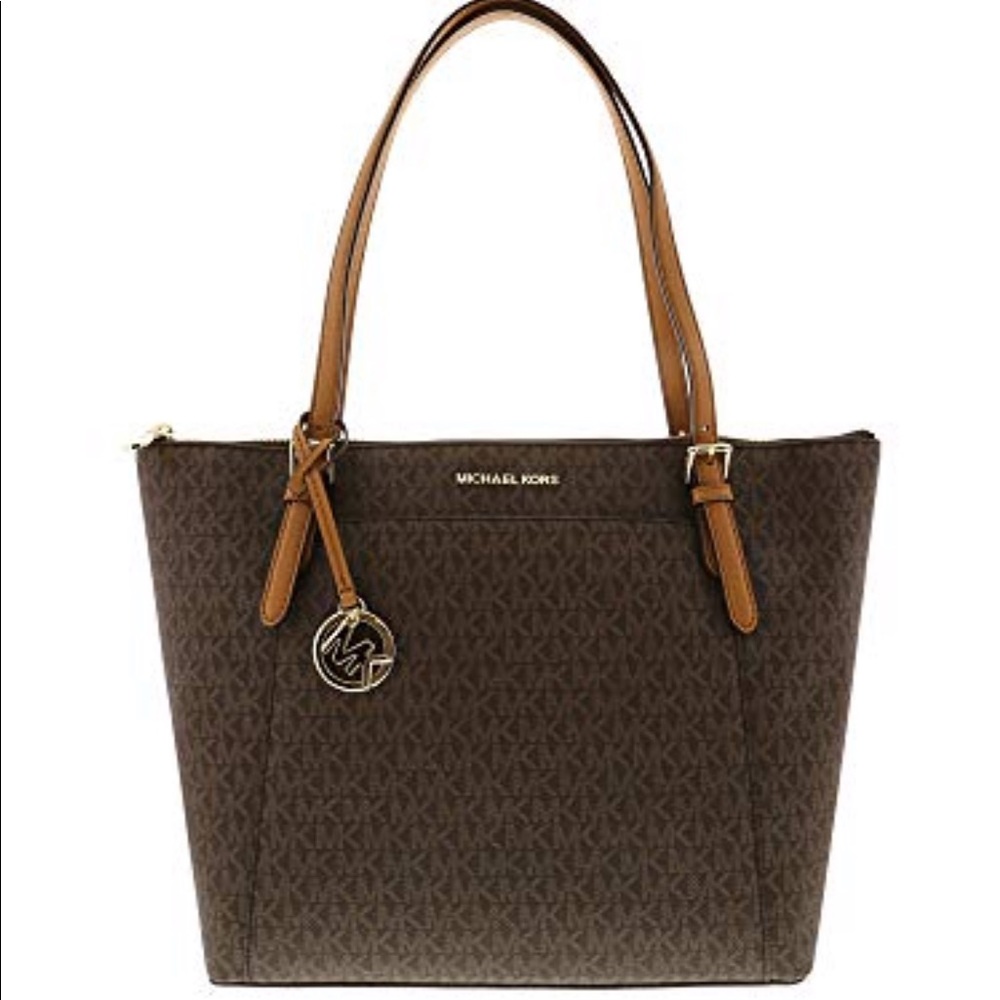 Michael Kors Ciara LG EW TZ Tote Brown W AUTHENTIC - Picture 3 of 7